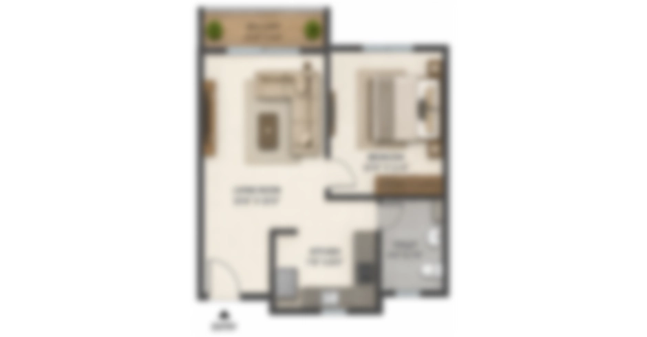 Shree Siena Ghodbunder Road 1 Bhk Floor Plan