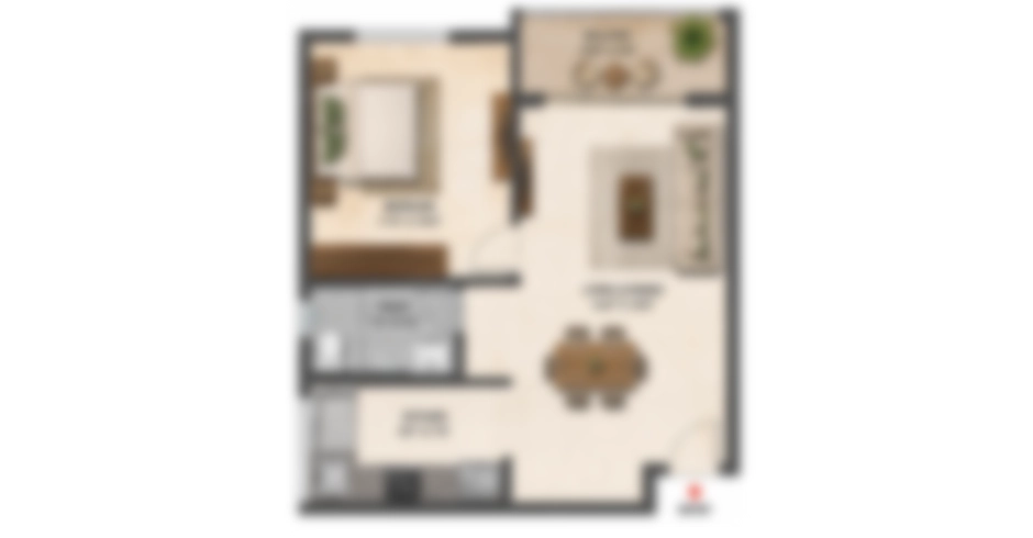 Shree Siena Ghodbunder Road 2 Bhk Floor Plan