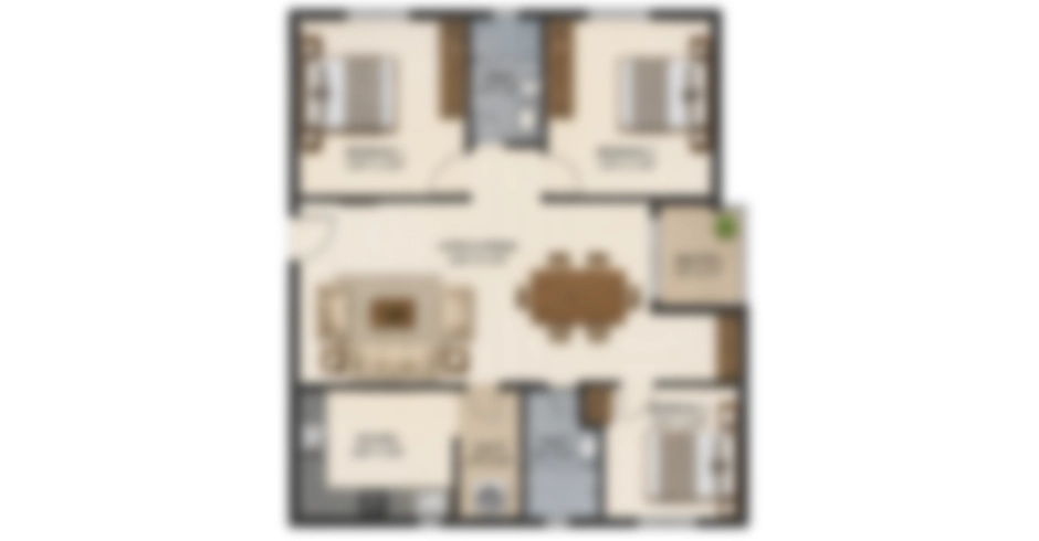 Shree Siena Ghodbunder Road 3 Bhk Floor Plan